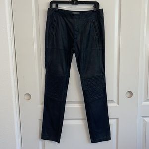 Vince Low Rise Soft Suede Pants, Black size Small